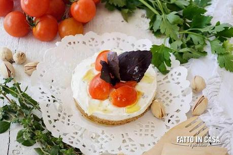 Mini Cheese Cake Salate con Ricotta e Pistacchi