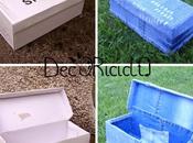 Scatola scarpe rivestita jeans