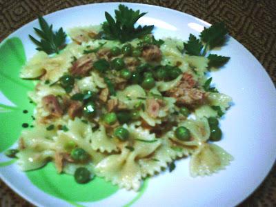 Farfalle tonno e piselli