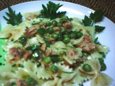 Farfalle tonno e piselli