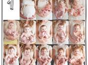 diario primo anno: idee fotografare neonati mese