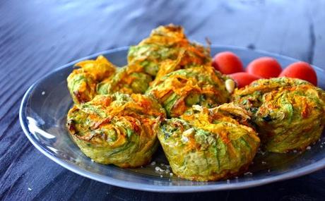 Sformatini di zucchine e fiori di zucca