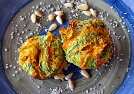 Sformatini di zucchine e fiori di zucca