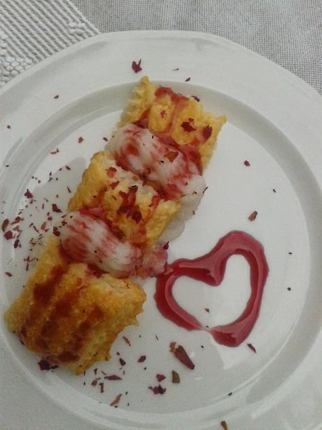 Millefoglie con crema alle rose