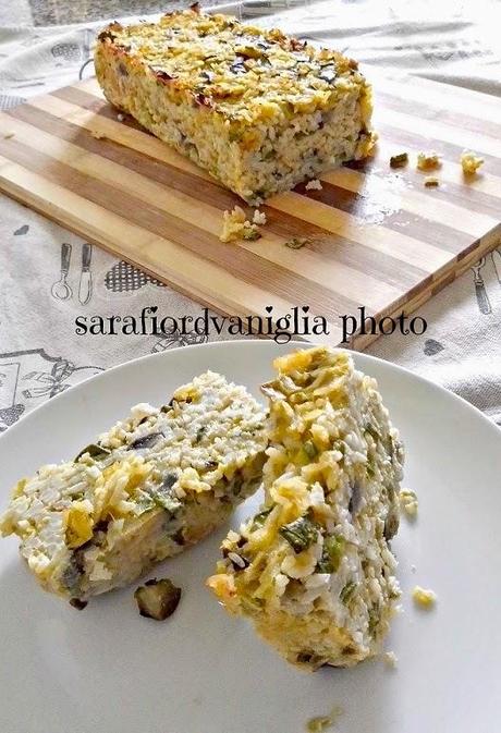 Cake di riso con zucchine e melanzane