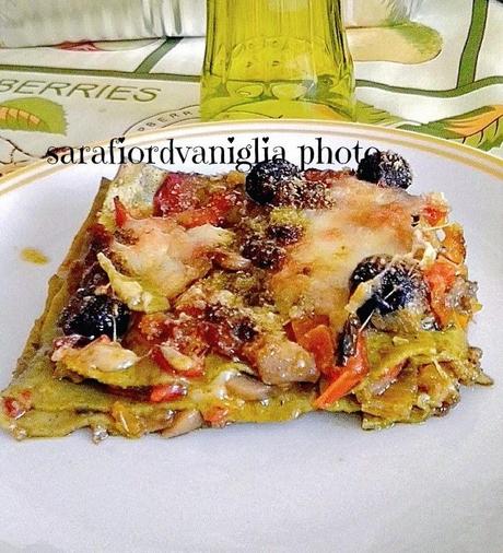 Lasagne vegetariane con verdure e mozzarella