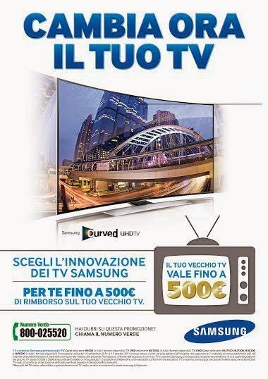 Promozione Samsung: cambia tv e ricevi fino a 500 euro di supervalutazione sul vecchio televisore