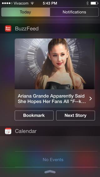 I migliori widget per iOS 8, personalizzare il Centro Notifiche Buzzfeed