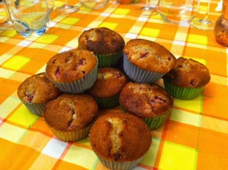 Muffin fragole e cioccolato bianco