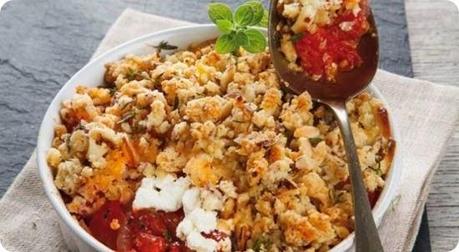 Crumble di pomodori alle erbette