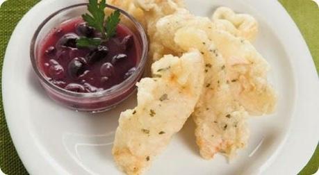 Tempura di pollo in salsa d'uva e zenzero