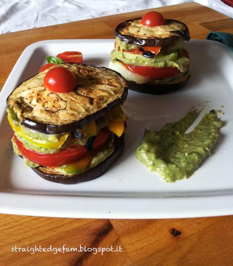 MILLEFOGLIE DI VERDURE E CREMA AL BASILICO