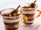 Tiramisù alle pere, cacao pinoli tostati.