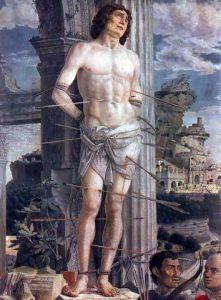 St. Sebastian (detail), Andrea Mantegna, 1480, Musée du Louvre, Paris