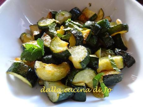 Zucchine trifolate alla menta