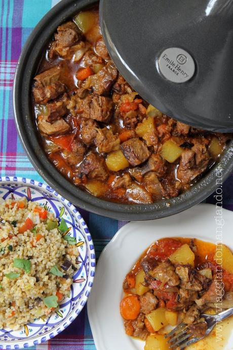 TAJINE DI AGNELLO CON BULGUR ALLE VERDURE