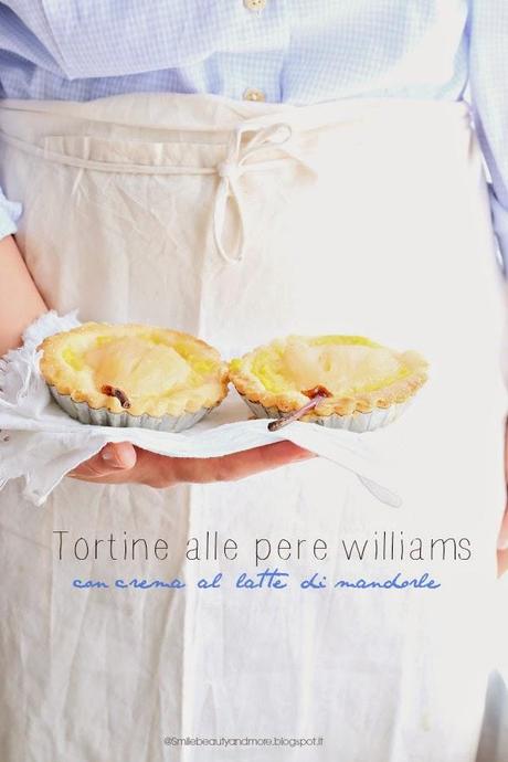 Tortine alle pere williams con crema al latte di mandorle