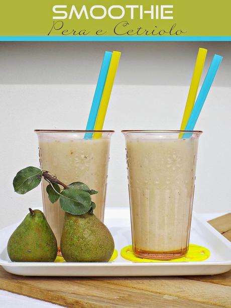 Smoothie alla pera, cetriolo e sesamo