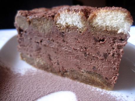 Semifreddo ai savoiardi con mousse di cioccolato - Dark chocolate mousse semifreddo cake