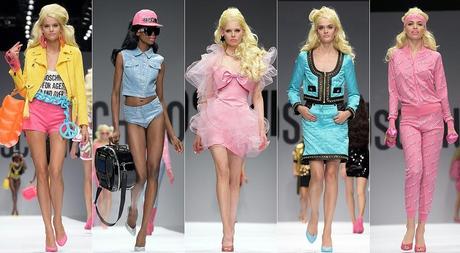 Il Taccuino di Marilea: La pop-art di Moschino sfila in passerella negli abiti di Barbie