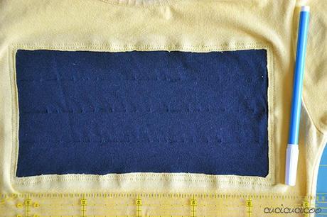 Tutorial: How to embellish clothing with slashed t-shirt reverse applique