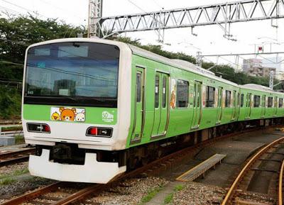 Ecco le foto del treno di Rilakkuma sulla Yamanote Line