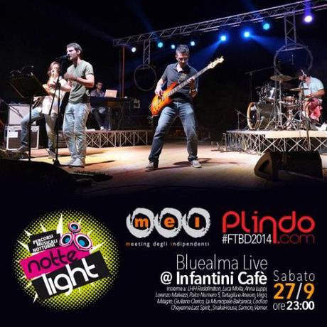 Bluealma live al MEI 2.0 di Faenza, sabato 27 settembre 2014 in zona `Infantini Cafe'`.