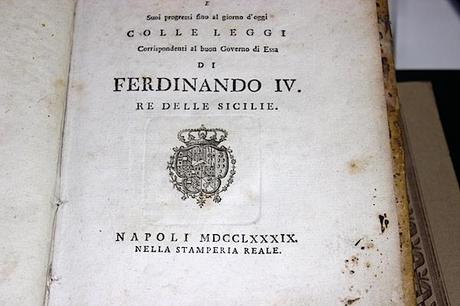 Testi San Leucio prima edizione 1789.