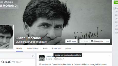 L'Eterno ragazzo ai tempi di Facebook: Gianni Morandi e il social media management