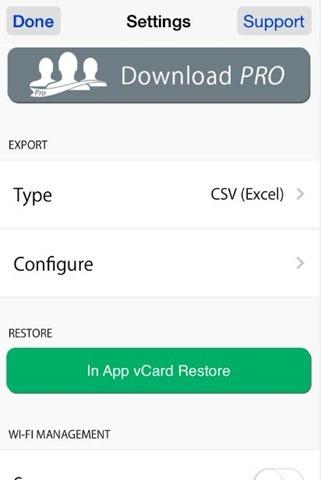 iPhone - CSV - Contatti