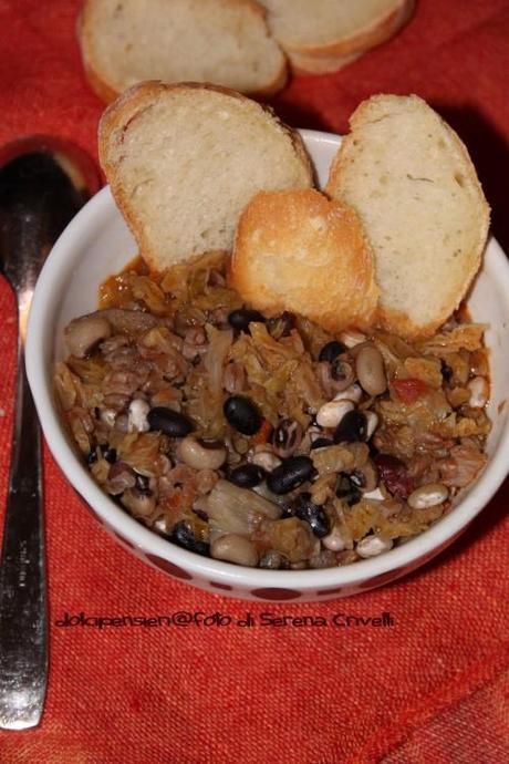 ZUPPA RUSTICA DI FAGIOLI CON LA VERZA di Dolcipensieri