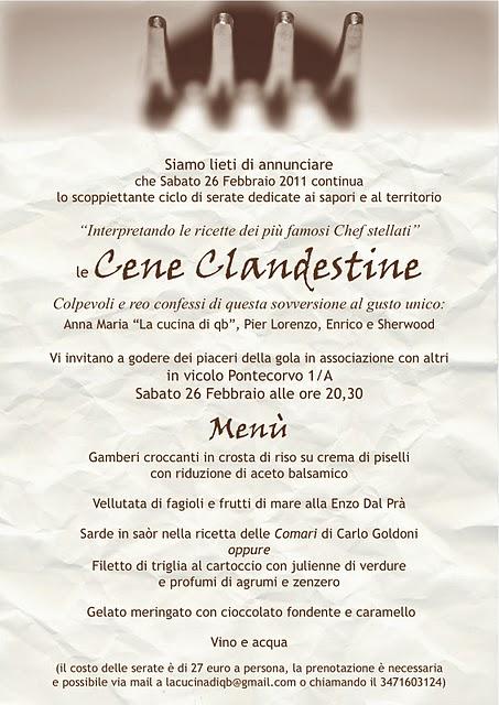 Cene Clandestine. Venezia val bene una ricetta :)