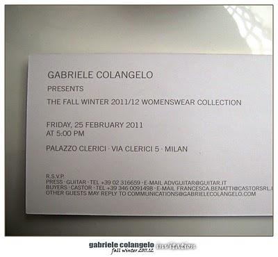 Gabriele Colangelo FW 2011.12 Invitation