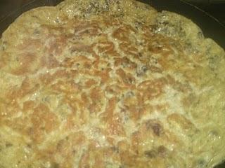 frittata piccante con salsiccia di fegato