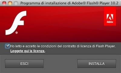 FlashPlayer 10.2 per MAC