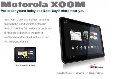 Motorola XOOM: negli USA sarà disponibile dal 24 Febbraio