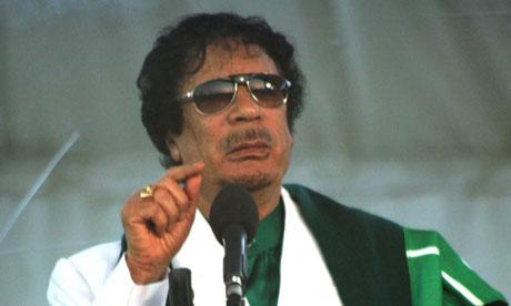 Libyan leader Muammar Gaddafi 