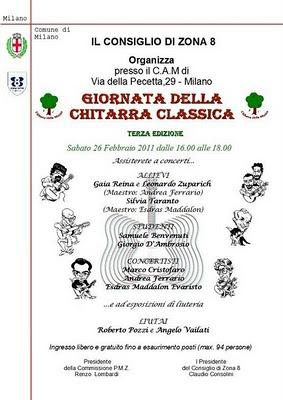 Programma Giornata della Chitarra Classica 26 febbraio