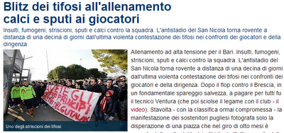 ANCHE BARI AFFONDA NEL GUANO ANCHE BARI AFFONDA NEL GUANO