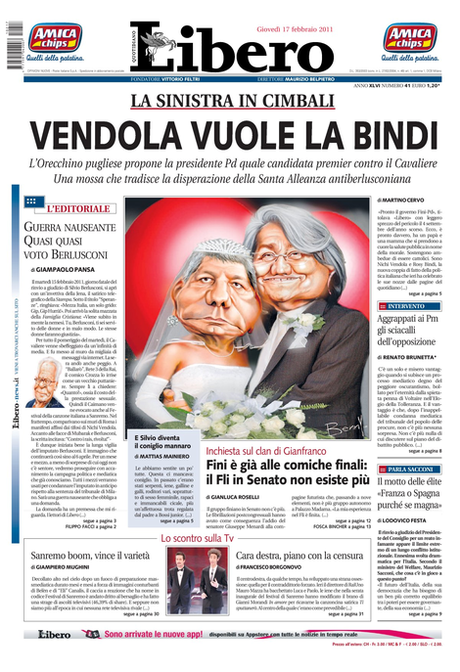 Libero diventa come il Vernacoliere