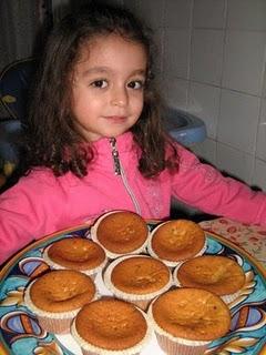 Muffins con gocce di cioccolato.