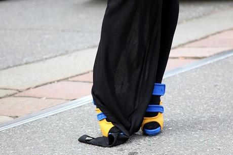 In the Street...Electric Blue...Woman Fashion Week, Milan