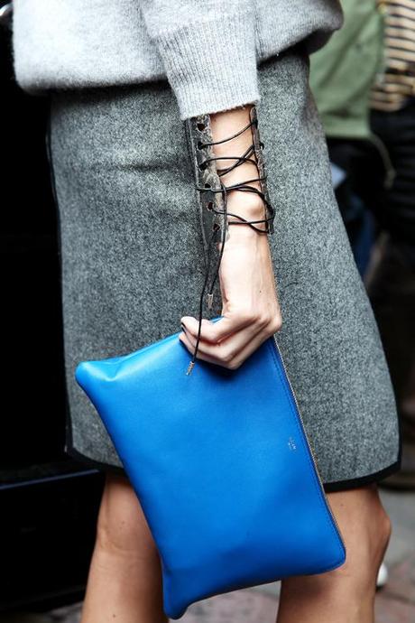 In the Street...Electric Blue...Woman Fashion Week, Milan