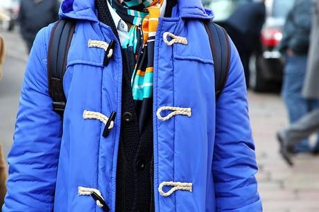 In the Street...Electric Blue...Woman Fashion Week, Milan