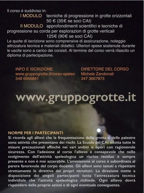 32° Corso di speleologia a Rovereto