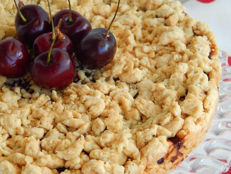 Balsamic cherry pie with black pepper crust