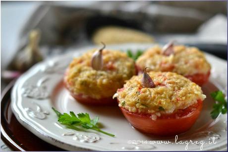 pomodori gratinati al grano spezzato