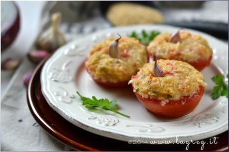 pomodori gratinati al grano spezzato