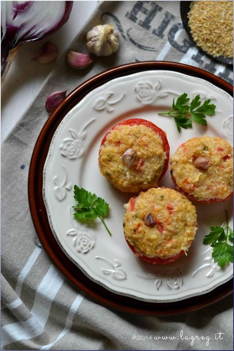 pomodori gratinati al grano spezzato