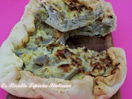 Quiche con ricotta e carciofi